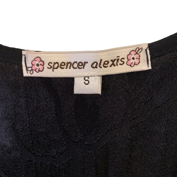 Spencer Alexis | Small | Women's Vintage Black Floral Tank Top - Picture 5 of 5